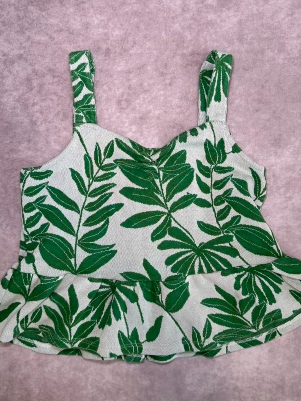 Janie and Jack Tropical Tank Top | Size 10 | Green Floral